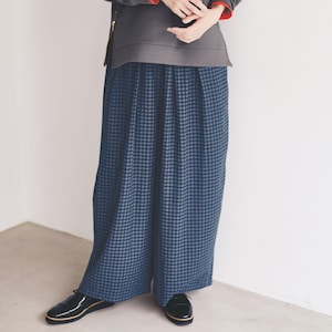 【ベルメゾン】ネル素材バレルワイドパンツ