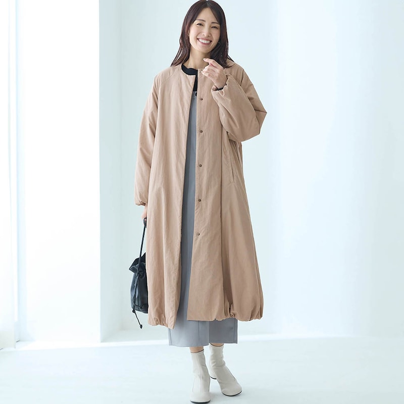 モデル身長173cm／M～L※写真は撮影用のため着丈+8cmになります。