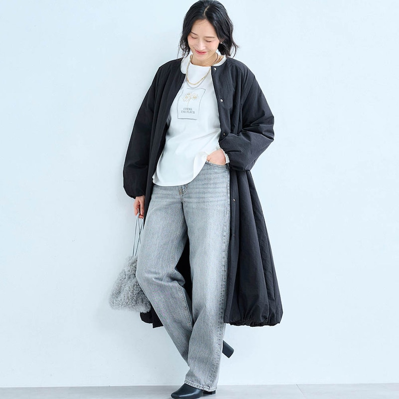 モデル身長168cm／M～L※写真は撮影用のため着丈+8cmになります。