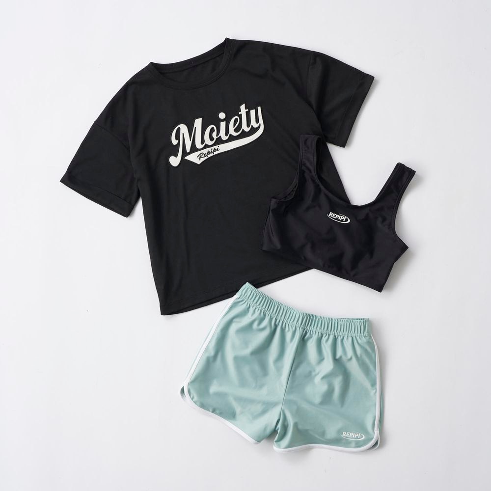 【ベルメゾン】REPIPI カレッジロゴTシャツ付き水着3点セット