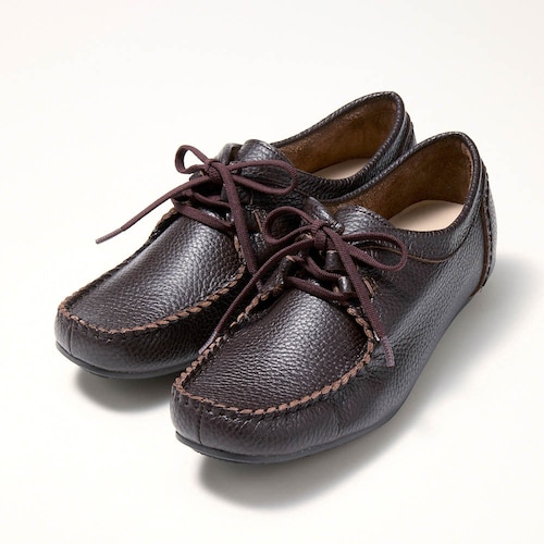 【11月20日まで返品送料無料】 ※本革脚長レースアップスリッポン［日本製］