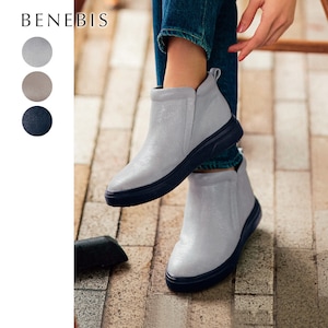 【ベネビス/BENEBIS】【11月20日まで返品送料無料】 ※本革脚長スリッポンスニーカーブーツ【軽量底】