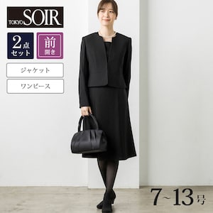 【東京ソワール/TOKYO SOIR】ノーカラージャケット & ワンピース