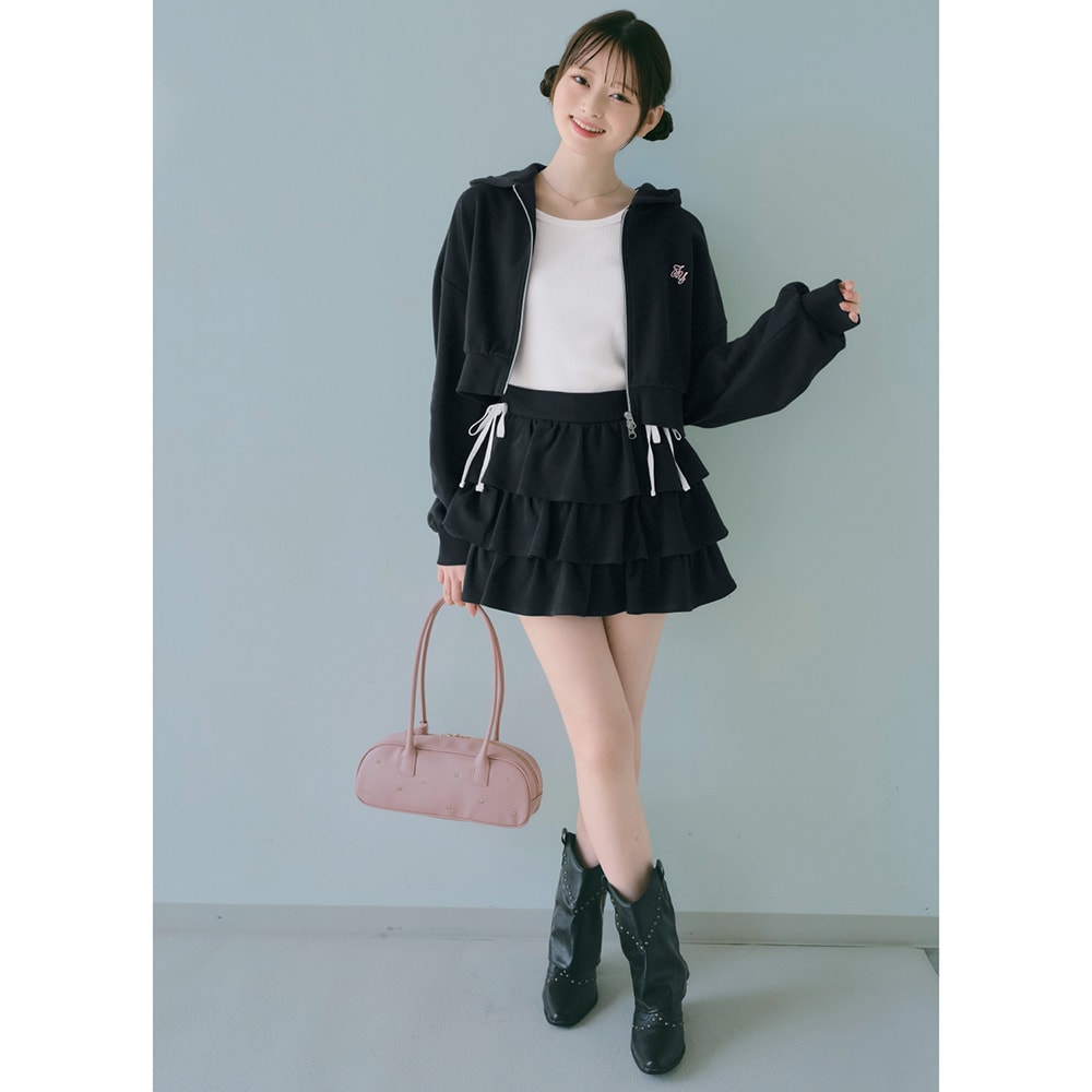 高比良由菜・ゆなちゃんコラボ】取り外しフェイクファー付き袖タック