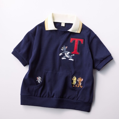 襟付き半袖Tシャツ「トムとジェリー」