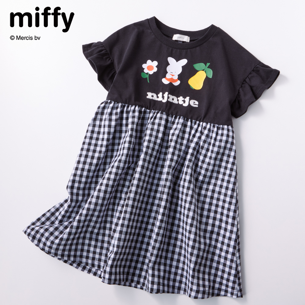 【ミッフィー/miffy】ドッキングワンピース「ミッフィー」 【ミッフィー/miffy】ドッキングワンピース「ミッフィー」
