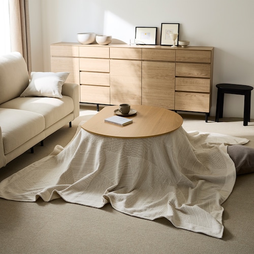 こたつ布団にもなる大判ブランケット