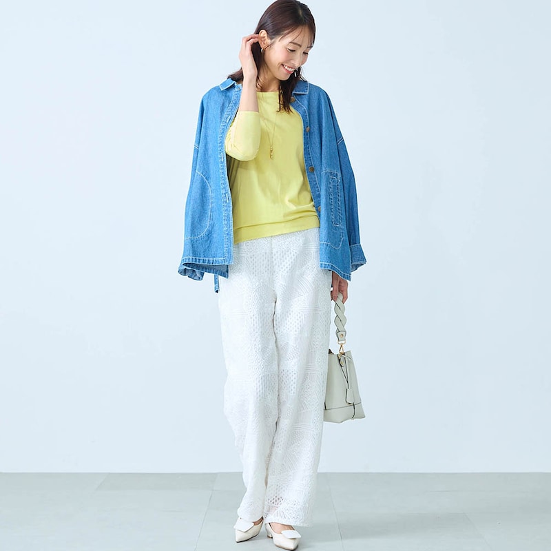 モデル身長173cm／M　ライム着用