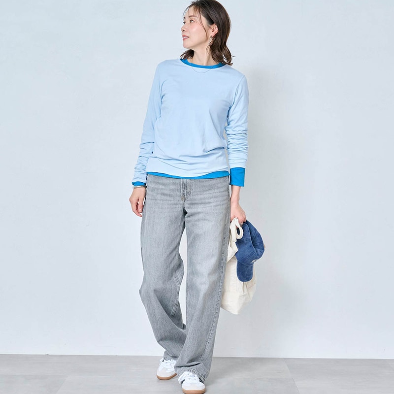 モデル身長168cm／M　クリアサックス着用