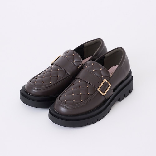 足元おしゃれな厚底キルトローファー【子供靴】