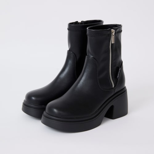 厚底ショートブーツ