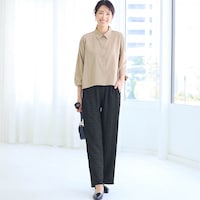 モデル身長173cm／M　※写真は撮影用のため股下+8cmになります。