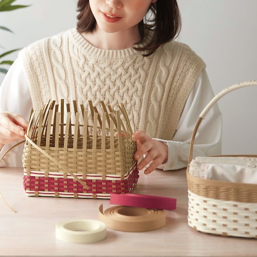 【定期お届け】 クラフトテープのかごとバッグ手作りキット ：12回シリーズ