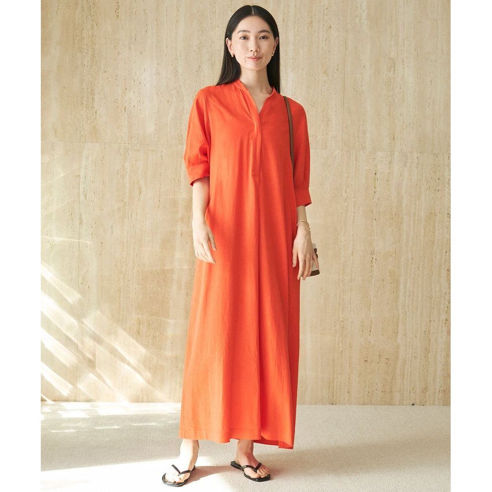 【オンワード樫山】【UNFILO/アンフィーロ】 リネンレーヨン スキッパーワンピース