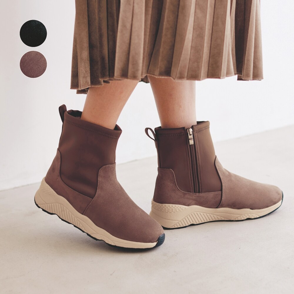 【超最強】あったかボアインソールスニーカーブーツ