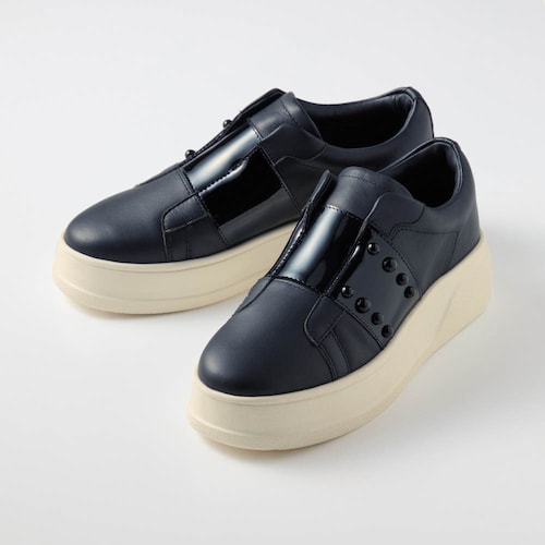 【11月20日まで返品送料無料】 ※本革スリッポンスニーカー