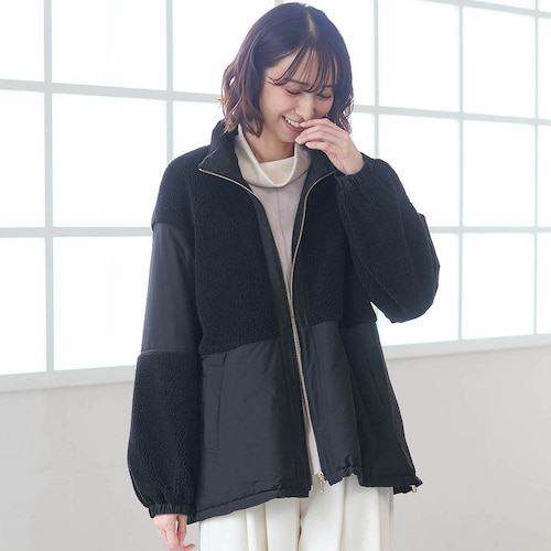 異素材切替え中わたコート