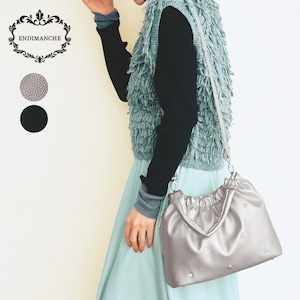 【アンディマンシェ/ENDIMANCHE】ビジューワンショルダーバッグ(2WAY)【軽量】