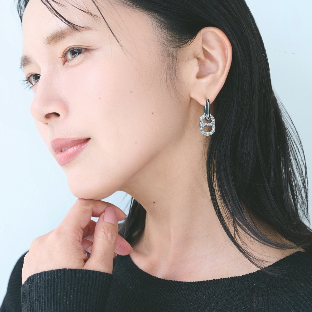 ピアス3点 チェーンデザインイヤリング・ピアス(3WAY)(ヴァンドームブティック