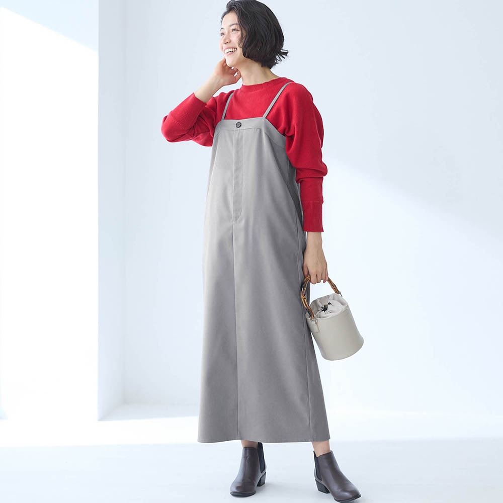 モデル身長168cm／M※写真は撮影用のため総丈+8cmになります。
