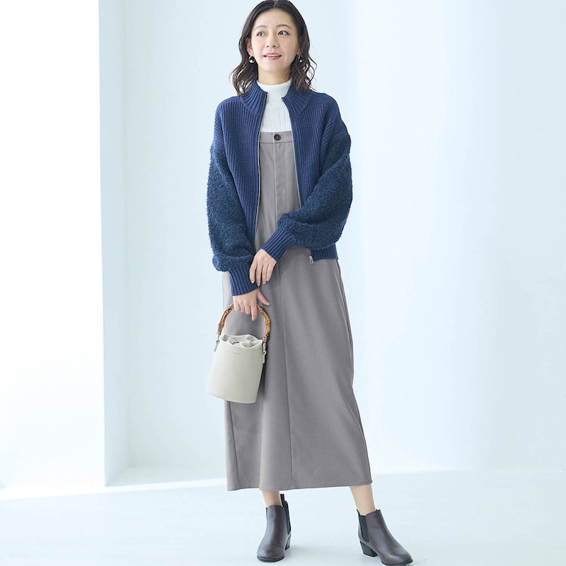 モデル身長172cm／M※写真は撮影用のため総丈+8cmになります。