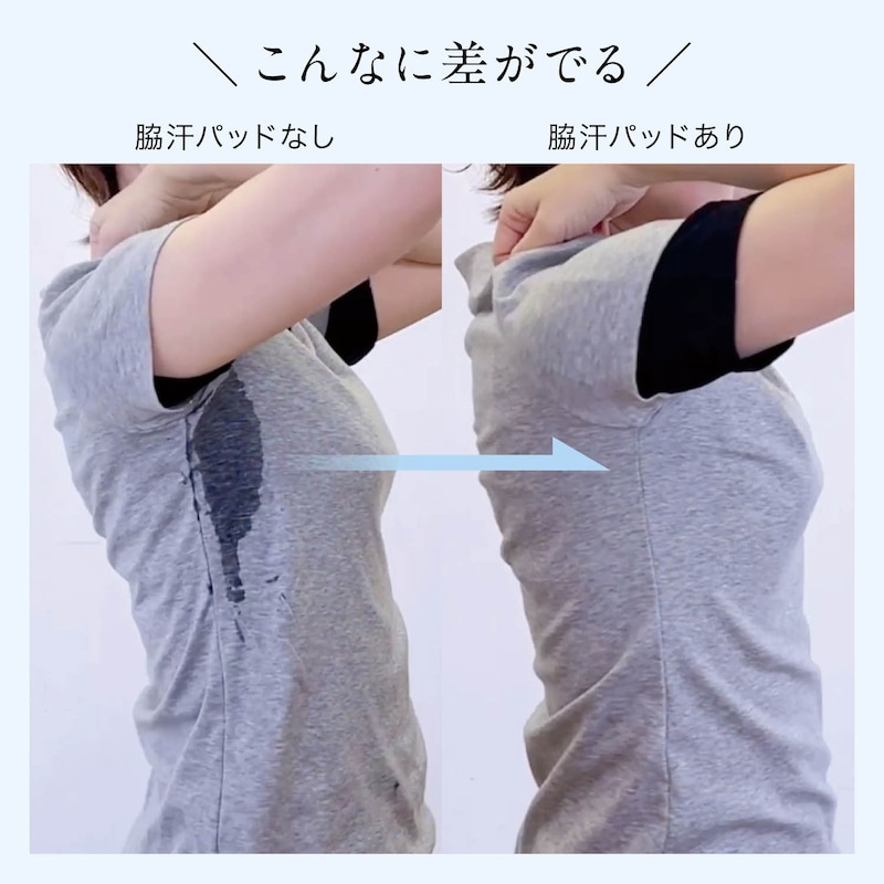 脇汗パッドの効果を実際にスタッフが試してみました