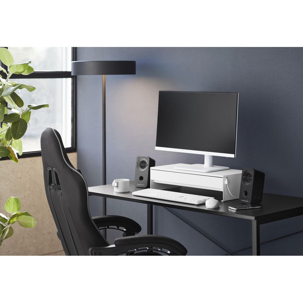 【タワー/tower】ゲームコントローラーも入る引き出し付きモニター台 【タワー/tower】ゲームコントローラーも入る引き出し付きモニター台