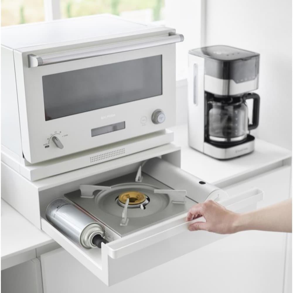 【タワー/tower】カセットコンロが入る家電下ラック 1段