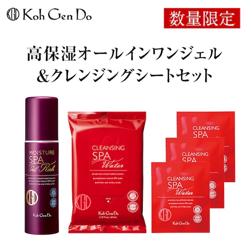 【7月23日までお得！】 【数量限定】オールインワン モイスチャー ジェル リッチ&クレンジングシートセット