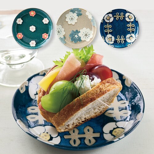 【定期お届け】 北欧調フラワーデザインのお皿 ：3回シリーズ