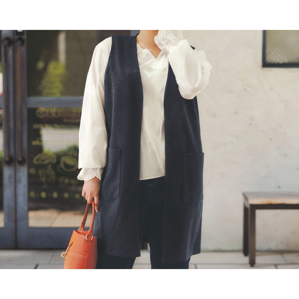 【ラ・フィット/la*fite】気軽に羽織れるカットソージレ