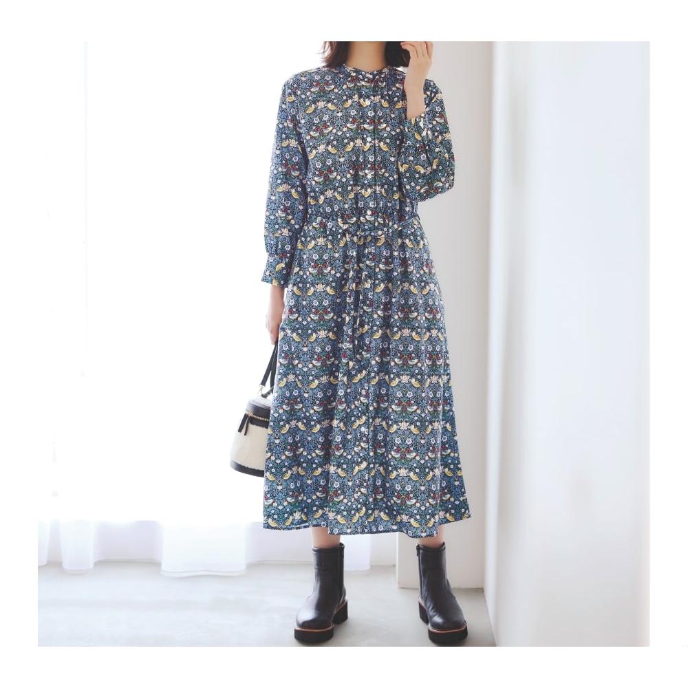 【ラ・フィット/la*fite】【atelier Morris】プリントワンピース