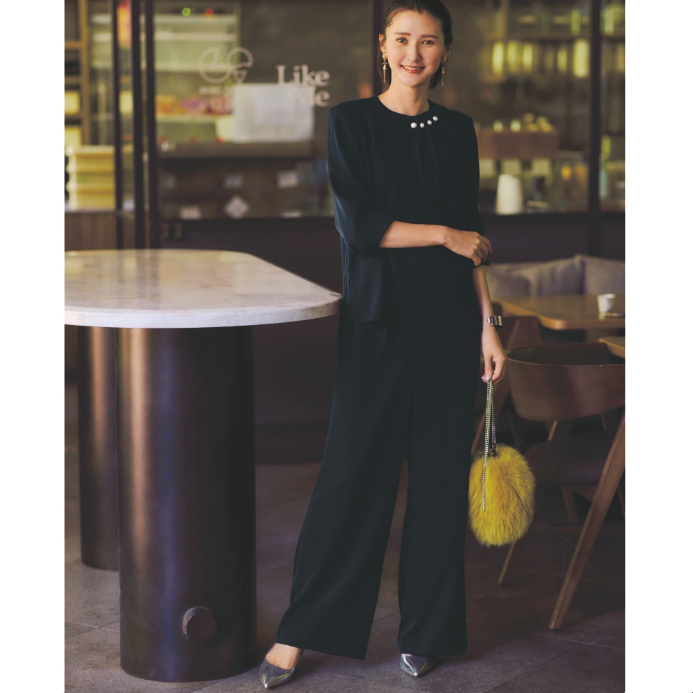 【ラ・フィット/la*fite】フォーマルにも使えるブラックセットアップ 【ラ・フィット/la*fite】フォーマルにも使えるブラックセットアップ