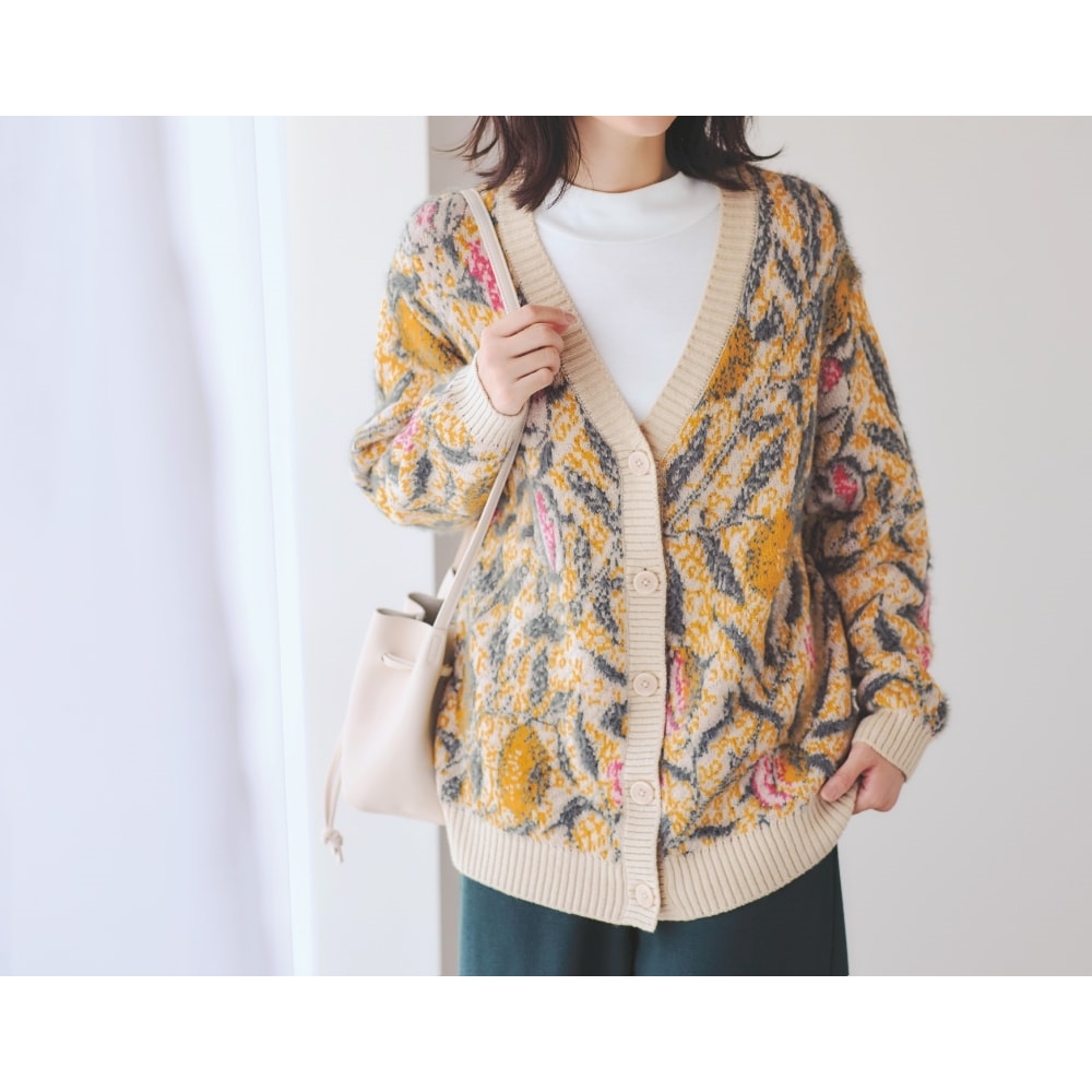 【ラ・フィット/la*fite】【atelier Morris】ニットカーディガン