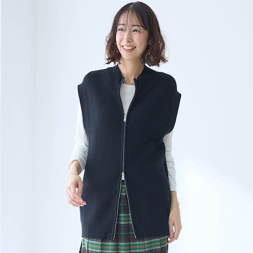 毛玉になりにくい！着やせニットベスト