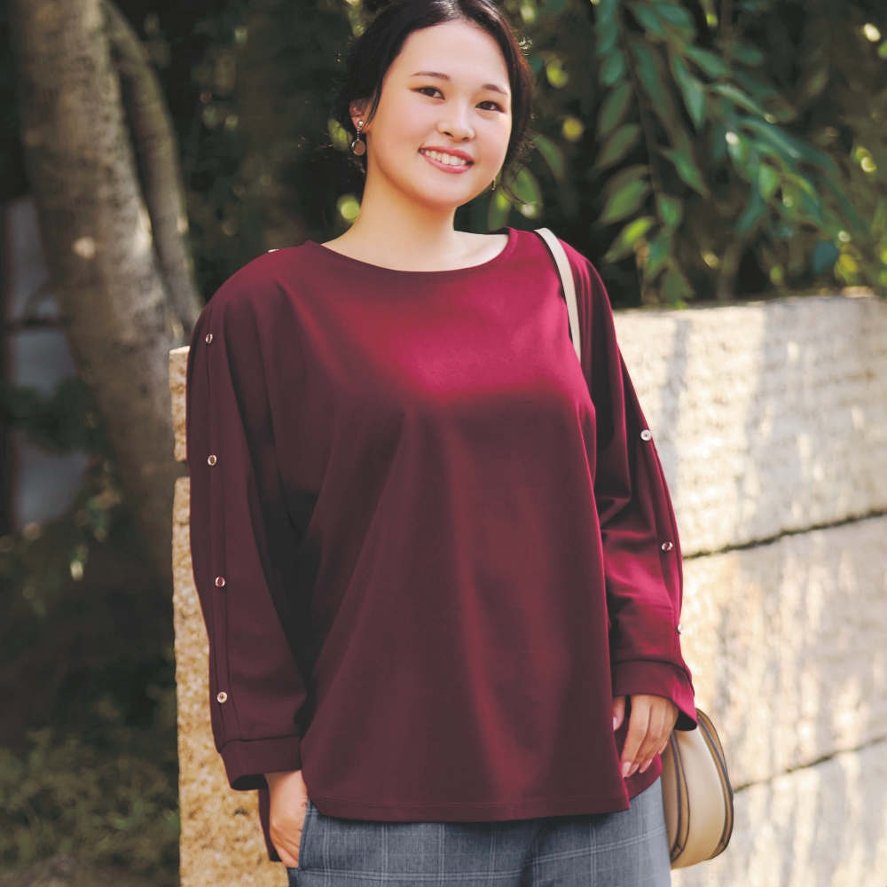 【ラ・フィット/la*fite】【12月9日セール追加】 ブラウス見えドルマンカットソー