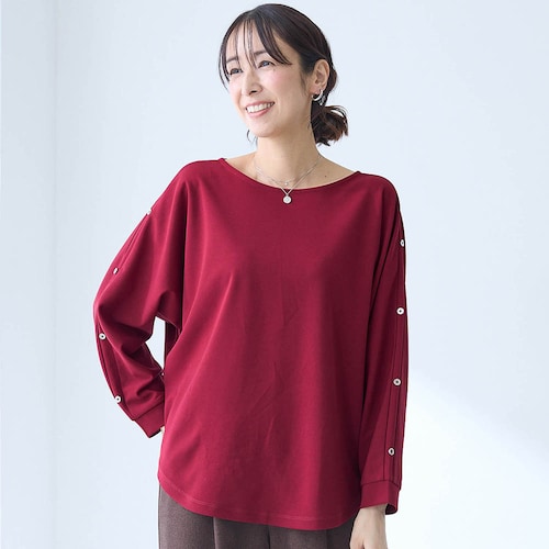 ブラウス見えドルマンカットソー