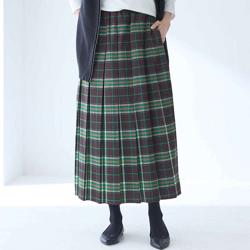 ブラウン×グリーンチェック