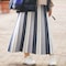 ストライプ柄ニットスカート