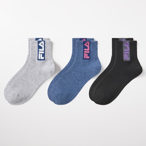 【特別価格】【3足組】クルー丈ソックス