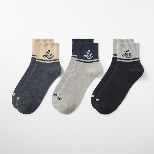 【特別価格】【3足組】メンズクルー丈ソックス