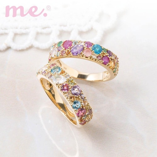 【受注生産】10金マルチカラーパヴェリング
