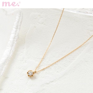 【ミー×ベルメゾン/me.×BELLE MAISON】【受注生産】10金ダイヤモンドペンダント[日本製]