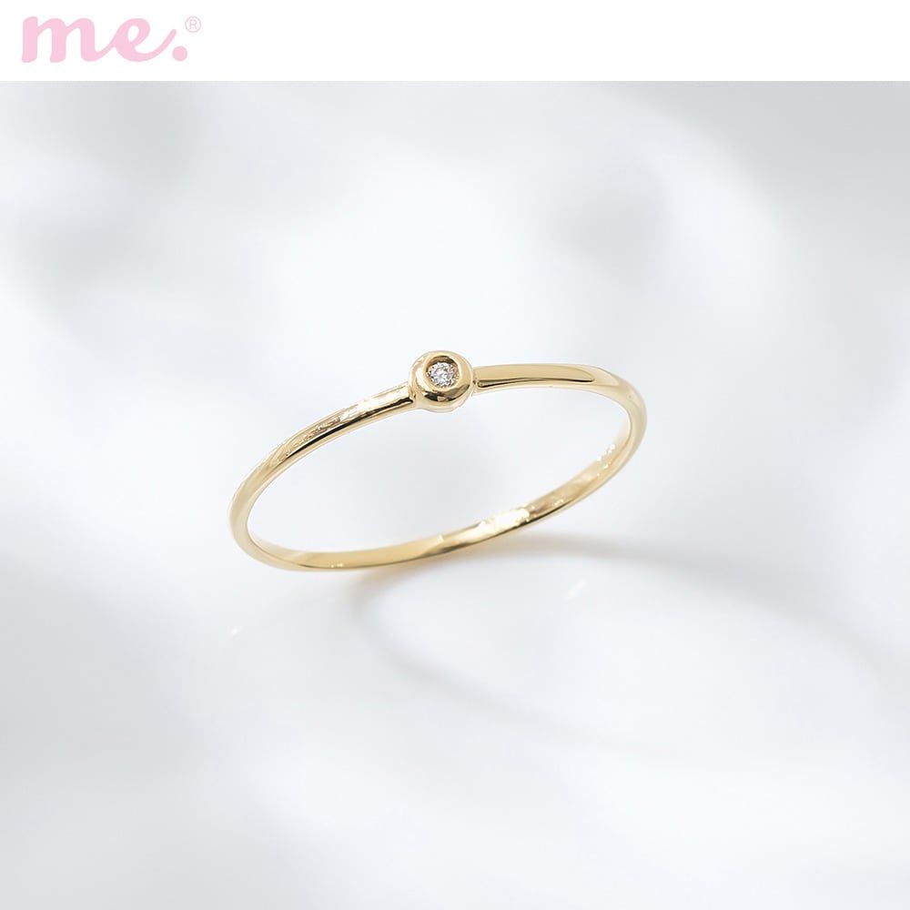 【ミー×ベルメゾン/me.×BELLE MAISON】【7月16日までお得!】 【受注生産】10金1粒ダイヤリング[日本製]