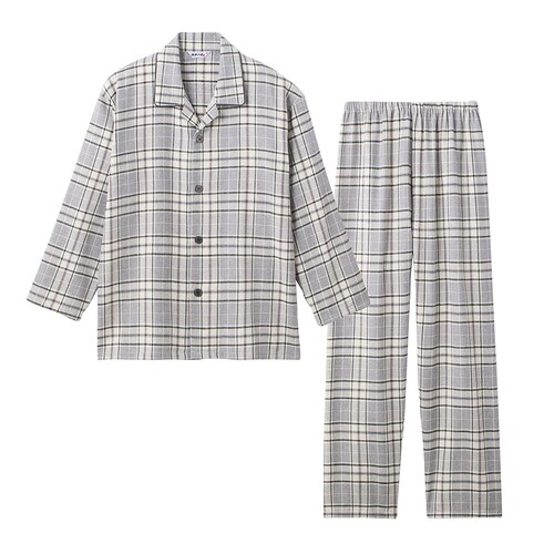 【日本製】メンズビエラ起毛チェック柄パジャマ