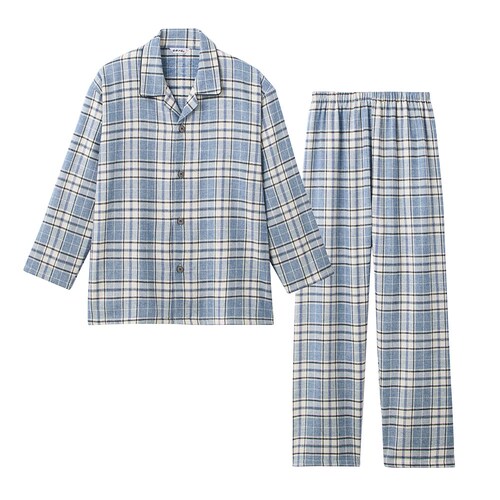 【日本製】メンズビエラ起毛チェック柄パジャマ