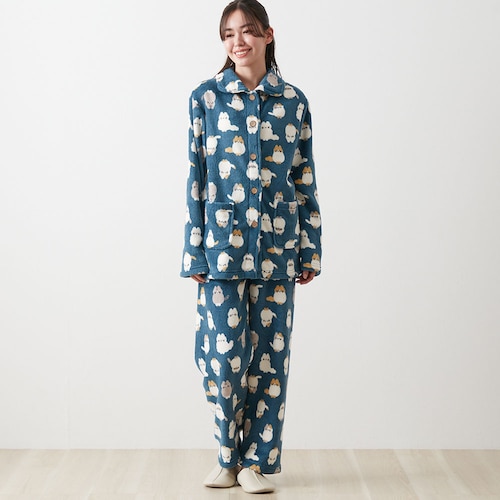 あったか猫柄フリースパジャマ