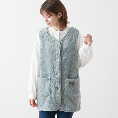 あったかシープタッチボアノーカラーベスト