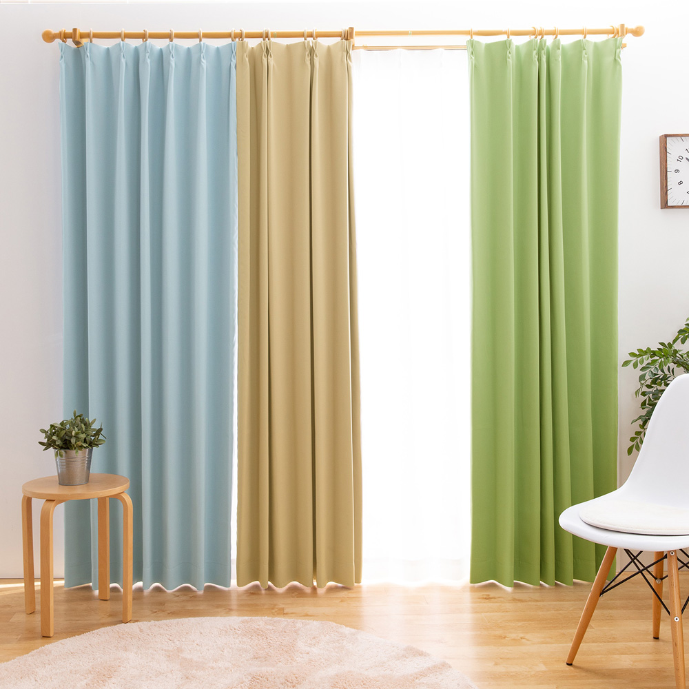 【ベルメゾン】【サイズ合えばお得】シンプル無地の遮光・遮熱カーテン