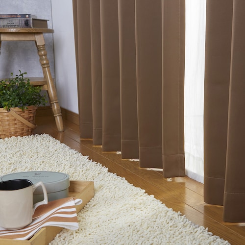 【サイズ合えばお得】シンプル無地の遮光・遮熱カーテン＜2枚組／1枚＞